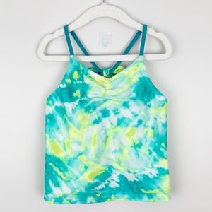 More Than Magic - Medium Girls Green 2-Piece Tie Dye Tankini